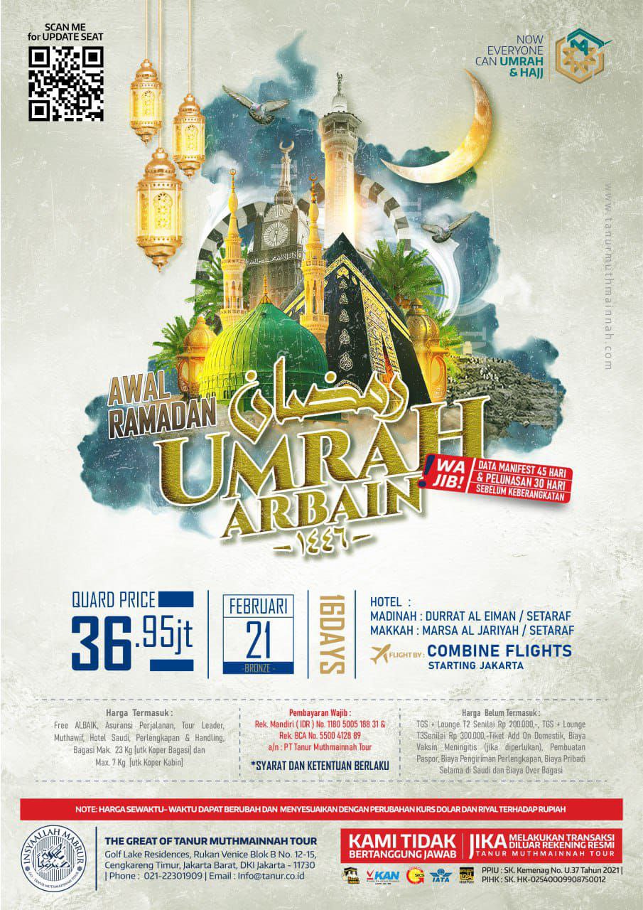 Paket Umroh Arbain 16 Hari